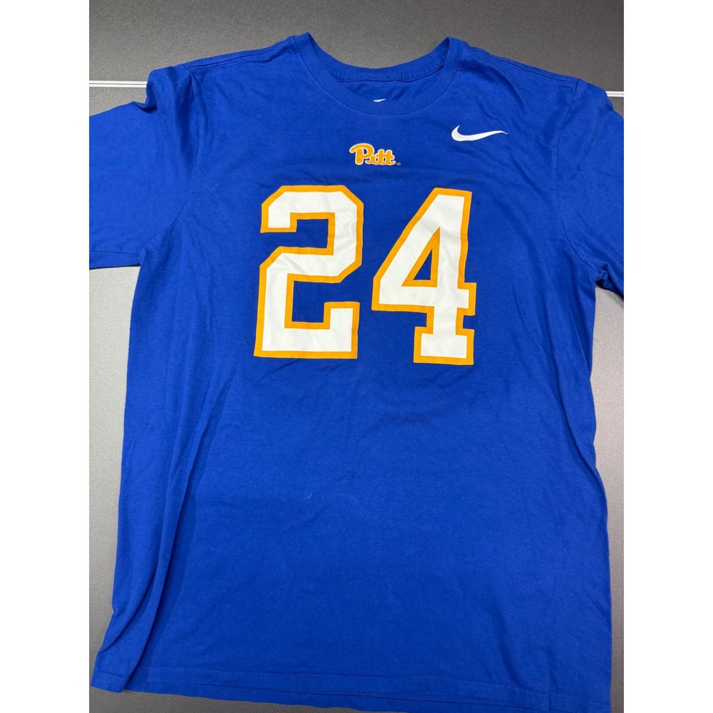 Nike Pitt Panthers James Conner 24 Shirt Mens Medium Blue NCAA Football Tee